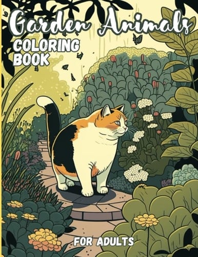 Garden Animals Coloring Book: Garden Animals Relaxing Coloring Book for Adults