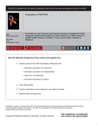 Evaluation of PEPFAR