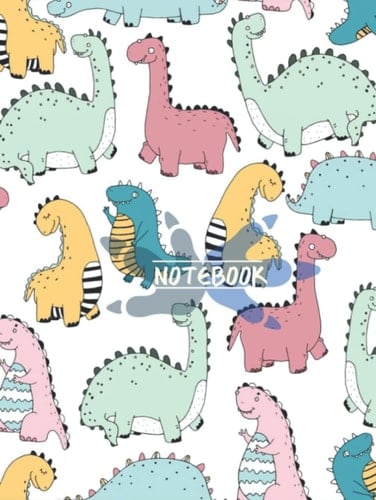 Dinosaur Lined Notebook: Lined Notebook Journal for Kids for Writing, Sketching, Doodling, Journaling, and Notes, White Paper 120 Pages, 8.25"x11"
