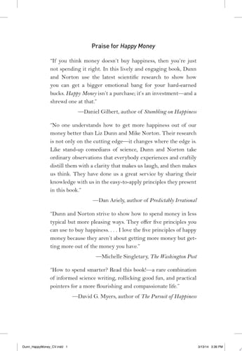 Happy Money The Science of Happier Spending