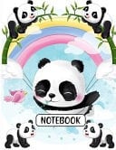 Composition Notebook. Nifty Wide Ruled Paper Notebook Journal. Cute Baby Pink & White Wide Cartoon Panda Blank Lined Workbook for Teens Kids Students Girls for Home School College for Writing Notes