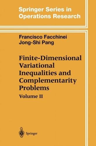 Finite-Dimensional Variational Inequalities and Complementarity Problems