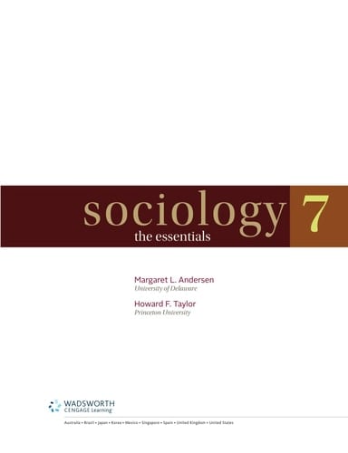 Sociology The Essentials