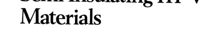 Semi-Insulating III–V Materials Nottingham 1980