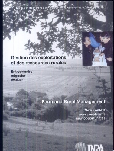 Farm and rural management new context, new constraints, new opportunities