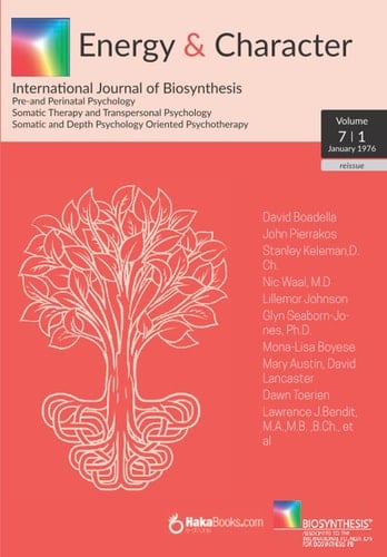 Energy & Character - Volume 7 - N 1: May 1976 - International Journal of Biosynthesis