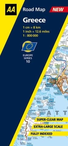 AA Road Map Greece 1 Cm.