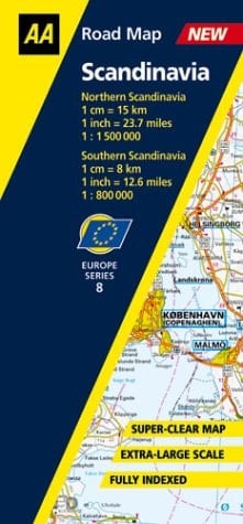 KuF Südskandinavien 1 : 850 000. Straßenkarte Stadtübersichtspläne, Distanztabellen, Reiseinformationen