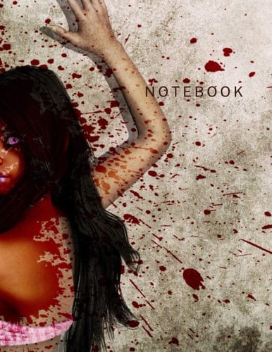 Notebook: College Ruled Paper (Lined Notebook) – Horror Blood Splatter Paperback Cover - 8.5 x 11 inches (Letter size) - 120 Pages