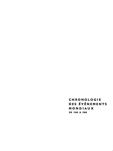 Chronologie des événements mondiaux de 1945 à 1965