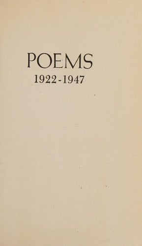 Poems 1922-1947
