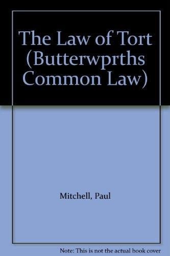 The Law of Tort (Butterworths Common Law)