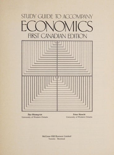 Study Guide to Accompany Economics : First Canadian Edition