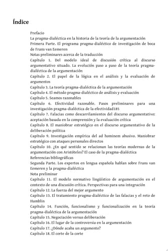 Argumentación y pragma-dialéctica Estudios en honor a Frans van Eemeren