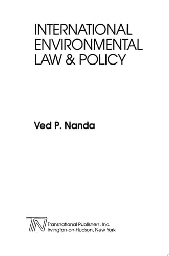 International Environmental Law & Policy