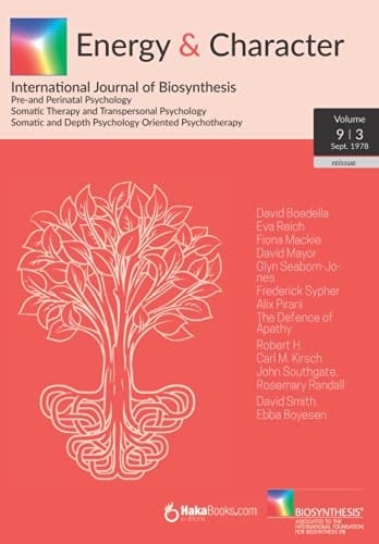 Energy & Character - Volume 9 - N. 3: September 1978 - International Journal of Biosynthesis