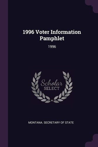 1996 Voter Information Pamphlet 1996