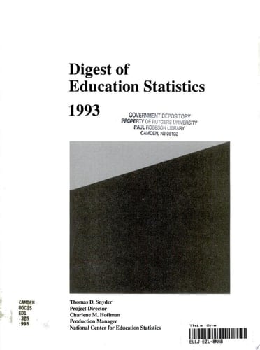 Digest of Education Statistics, 1993