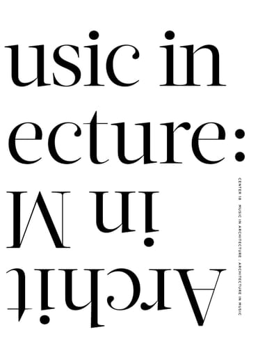Music in Architecture--architecture in Music