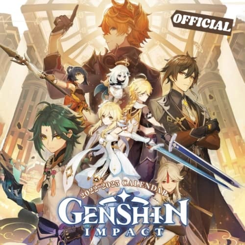 Genshin Impact Calendar 2022-2023: Genshin Impact Calendar 2022 - OFFICIAL Games calendar 2022 18 months- Planner Gifts boys girls kids and all Fans ... 17''x11''(Kalendar Calendario Calendrier) .1