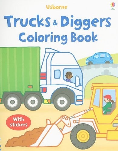 Trucks & Diggers Coloring Book
