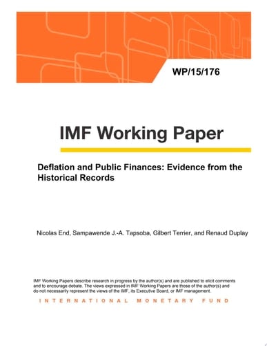 Deflation and Public Finances Evidence from the Historical Records