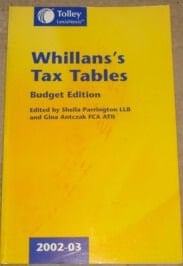 Whillans's Tax Tables 2002-03