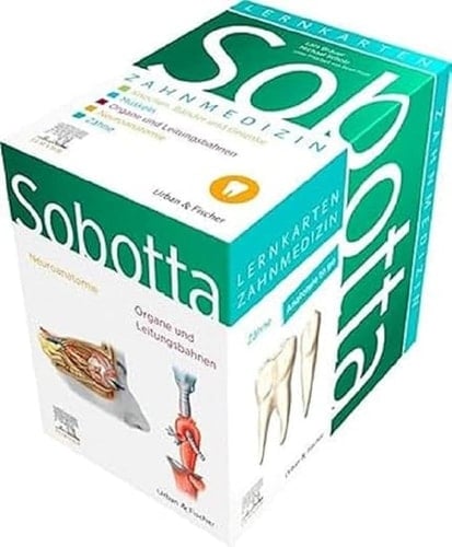 Sobotta Lernkarten Zahnmedizin Knochen, Bänder und Gelenke, Muskeln, Organe und Leitungsbahnen, Neuroanatomie, Zähne