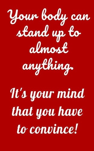 Your Body Can Stand Up to Almost Anything. It's Your Mind That You Have to Convince! Motivation Goals Fitness Lovers Quotes Journal 5x8 110 Blank Pages