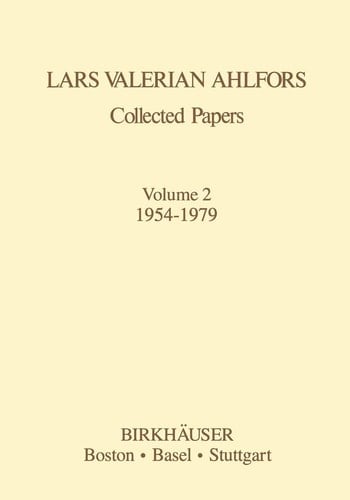 Collected Papers Vol 2: 1954-1979