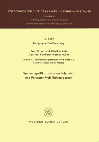 Spannungsrißkorrosion an Polyamid- und Polyester-Multifilamentgarnen