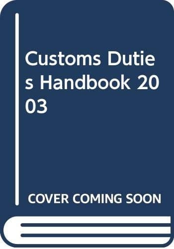 Customs Duties Handbook 2003