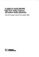 Lo Spazio della musica nelle "Memorie" di Carlo Goldoni