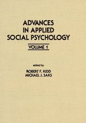Advances in Applied Social Psychology Volume 1