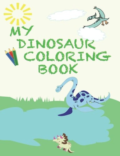 My dinosaur coloring book: big coloring book with swing-exercise | to increase the concentration | eye-hand coordination and the fine motor skills | ideal preparation for kindergarten and preschool