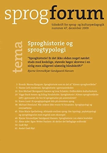 Sproghistorie Og Sprogtypologi
