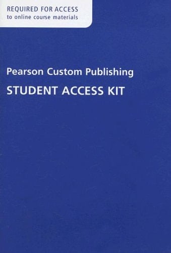 Pearson Custom Publishing Student Access Kit