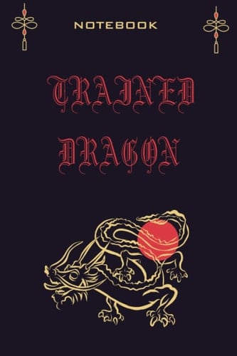 Trained Dragon Notebook: DOUBLE DRAGON Blank Lined Page BOOK Writing 6 x 9 , Journal Diary Notebook Vintage Book Gifts ,120 Pages, Matte Finish Cover, Lined College