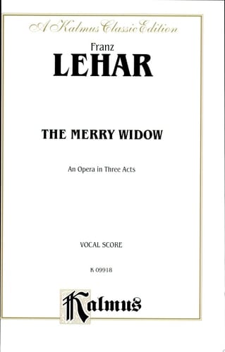The Merry Widow English Language Edition, Comb Bound Vocal Score