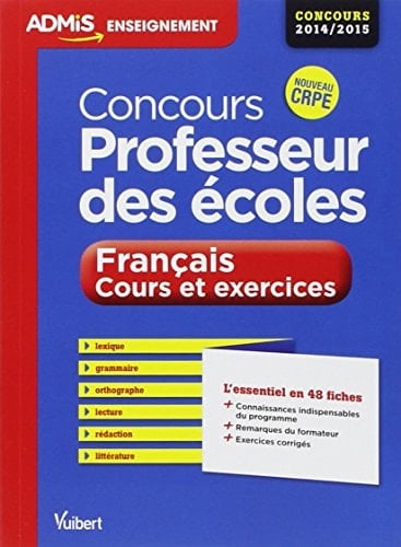 Concours professeur des écoles Français Cours et exercices, épreuve écrite