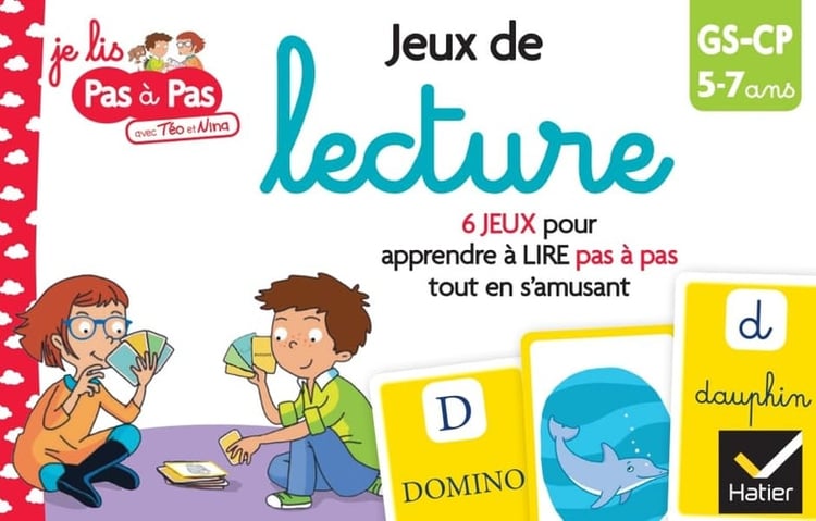 Jeux de lecture Téo et Nina GS-CP 6 jeux pour apprendre à lire pas à pas tout en s'amusant