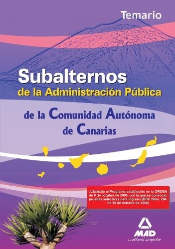 Subalternos de la comunidad autónoma de canarias. Temario