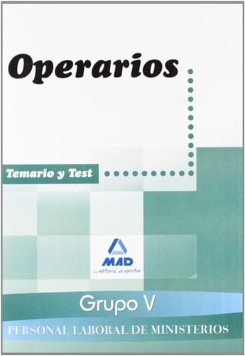 Personal laboral ministerios (grupo v). Operarios. Temario y test