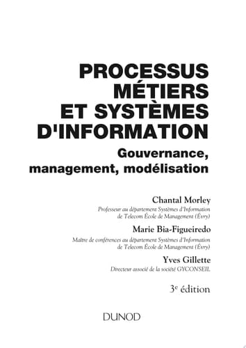 Processus métiers et S.I. - 3e éd. Gouvernance, management, modélisation