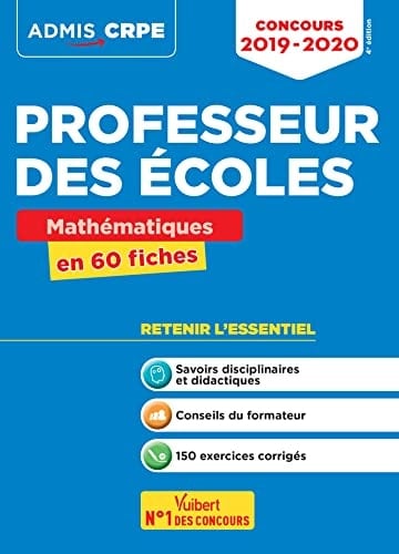 Concours Professeur des écoles Mathématiques en 60 fiches