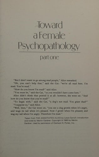 The Psychopathology of Women