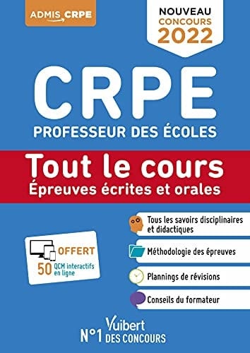 CRPE Professeur des écoles Tout le cours - Epreuves écrites et orales