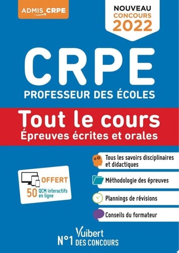 CRPE - Concours Professeur des écoles - Tout le cours des épreuves écrites et orales