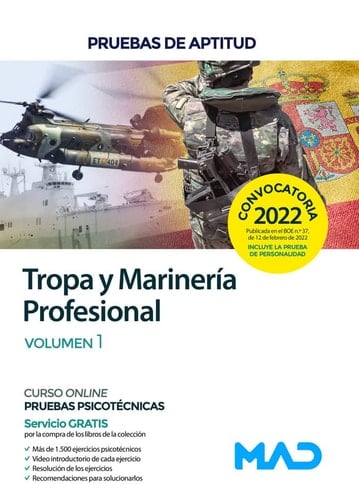 Pruebas de aptitud para el acceso a tropa y marinería profesional Volumen 1