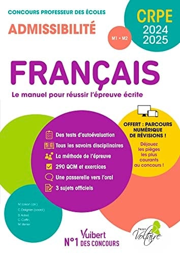 Français Concours professeur des écoles Admissibilité Epreuve écrite M1-M2